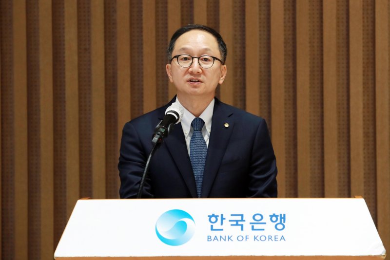 장용성 금융통화위원회 위원이 21일 오전 서울 중구 한국은행에서 열린 금통위원 임명장 수여식에 참석해 발언하고 있다. 사진=금융통화위원회 제공