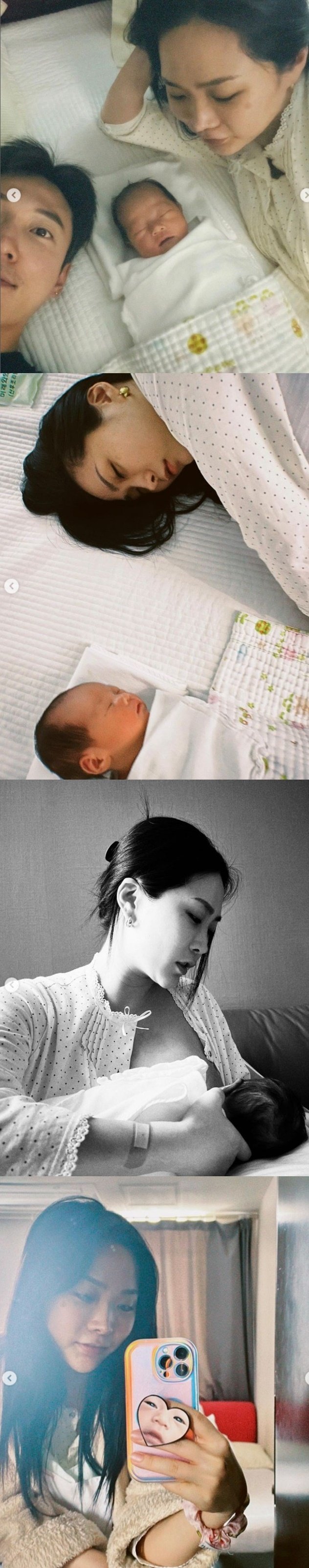 엄마 된 허니제이, 모유 수유 육아근황 "그새 많이 컸어" [N샷]