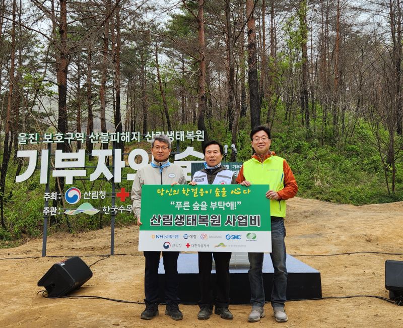 NH농협은행, 산불 피해지 생태복원 나서...'기부자의 숲' 조성 참여