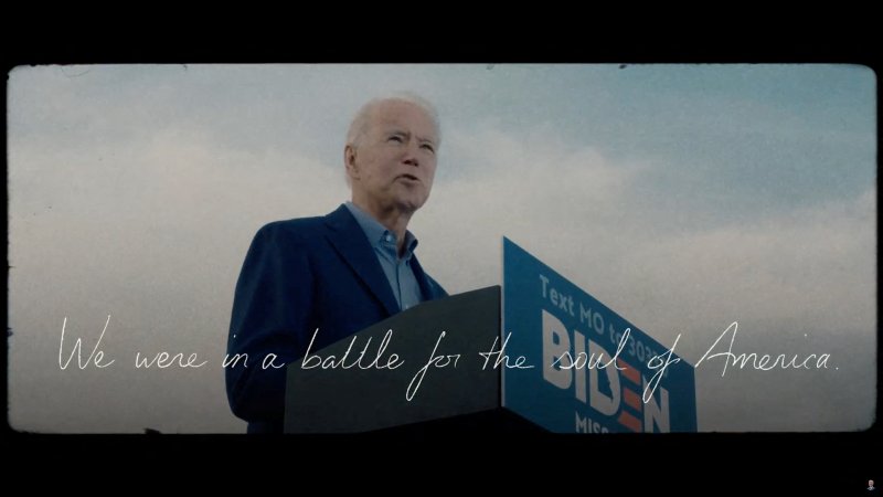 25일(현지시간) 공개한 동영상에서 조 바이든 미국 대통령이 2024년 대선 재출마를 선언하고 있다.로이터뉴스1