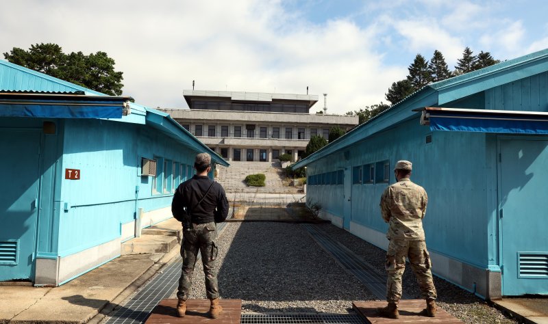 경기 파주시 판문점에서 주한미군과 한국군이 근무를 서고 있다. 2022.10.4/뉴스1 ⓒ News1 사진공동취재단