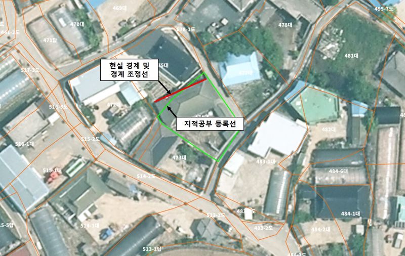 전남도는 불규칙하게 등록돼 현실 경계와 일치하지 않는 지적도 경계선을 간편한 절차에 따라 정리·조정하는 '불규칙한 형태의 토지 경계 조정 시범 사업'을 전국 최초로 추진한다고 6일 밝혔다. 사진=전남도 제공