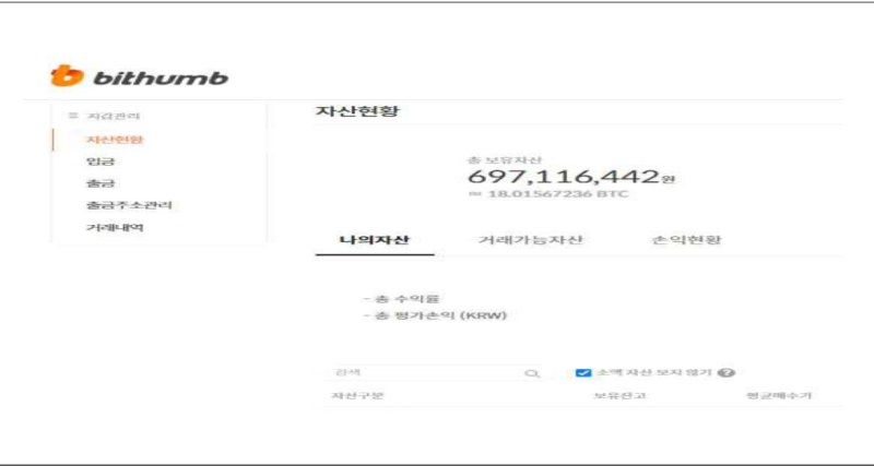 김남국 의원이 가상자산 거래소 빗썸에 보유한 자산 규모. 빗썸에 보유한 자산 규모와 클립에 보유한 자산 환산액을 합하면 약 9억1000만원이다.
