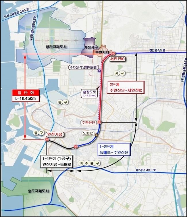 인천대로(옛 경인고속道) 일반화 사업 착공…27년 준공 예정