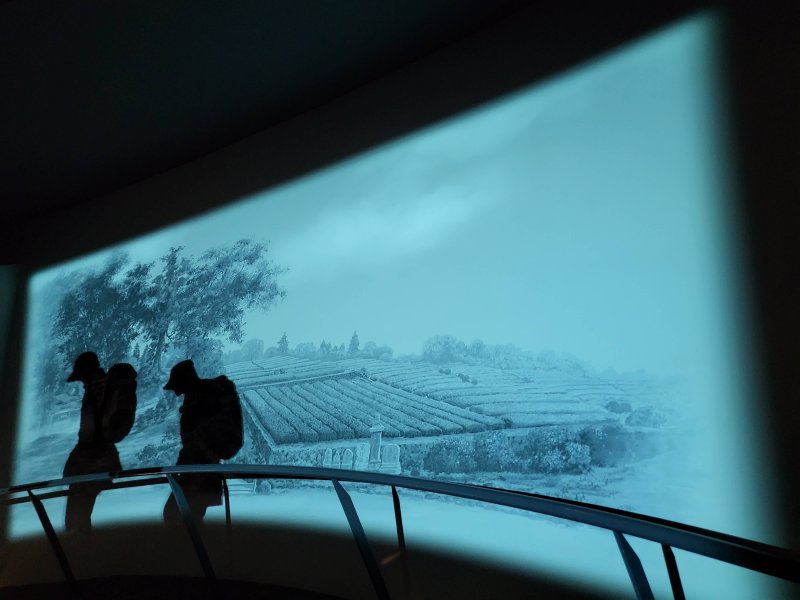 [일본=뉴시스]윤난슬 기자 = 후지산 세계유산센터 내부.