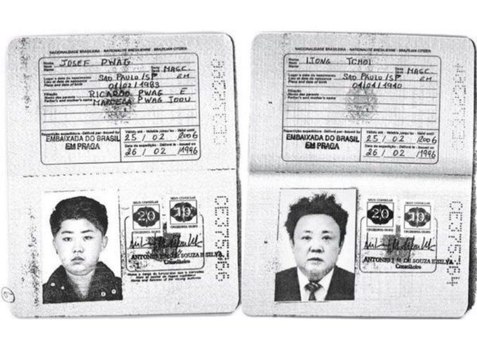 김정일 북한 국방위원장과 김정은 국무위원장이 사용한 것으로 추정되는 위조 여권 /출처=트위터