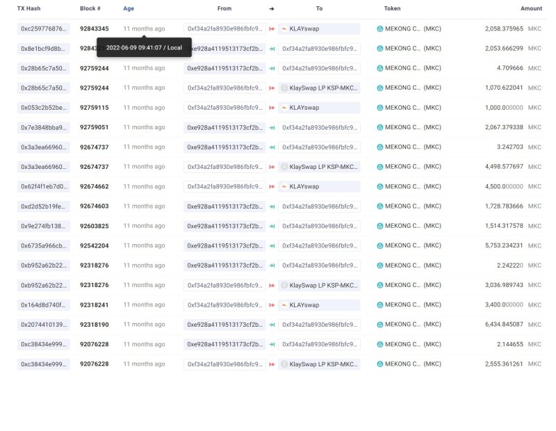 김남국 의원의 메타콩즈 거래 내역.(클레이스코프 캡처)