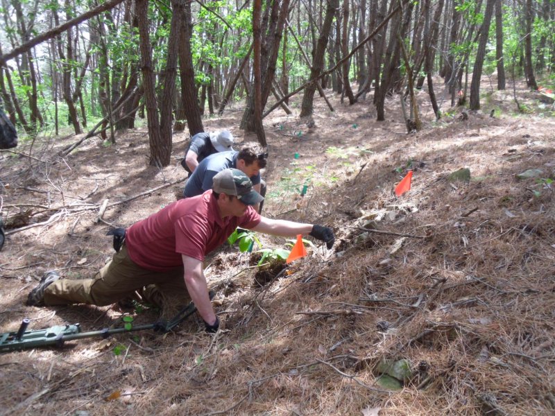 지난 2023년 4월 17일 한미 공동조사인력이 미군전사자들의 유해가 묻혀 있을 것으로 추정되는 장소에서 금속탐지기를 이용하여 조사하고 있다. 국유단 photo@newsis.com *재판매 및 DB 금지 /사진=뉴시스