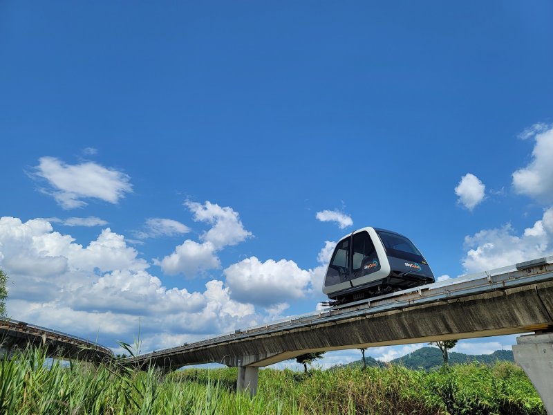 순천만습지와 정원박람회장을 연결하는 '스카이큐브'