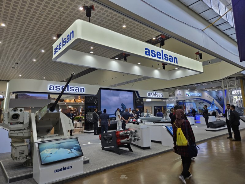 말레이시아 랑카위에서 열린 'LIMA 2023'에 참가한 튀르키예 아셀산 부스. 2023.5.23/뉴스1