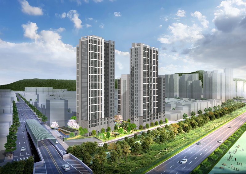 [서울=뉴시스]중랑구 면목동 194번지 일대 아파트 조감도.