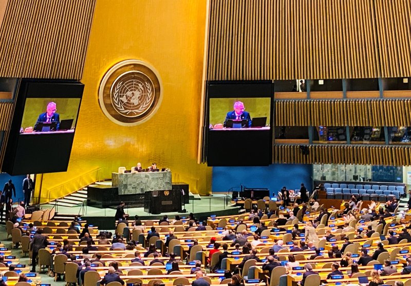UN은 6일 오전(현지시간) 미국 뉴욕 유엔본부에서 본회의를 열고 2024∼2025년 임기의 안보리 비상임이사국 선출을 위한 투표를 진행했다. 한국이 11년만에 빙상임이사국으로 재선출됐다. /사진=연합뉴스