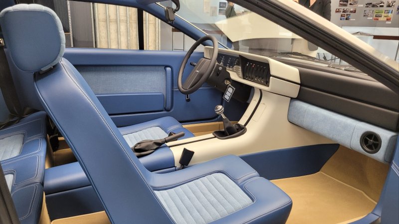 [서울=뉴시스] 강주희 기자 = 7일 서울 강남구 현대 모터스튜디오 서울에서 열린 '포니의 시간'에 전시된 포니 쿠페 컨셉트카 복원 모델의 내부. 2023.06.07 zooey@newsis.com *재판매 및 DB 금지