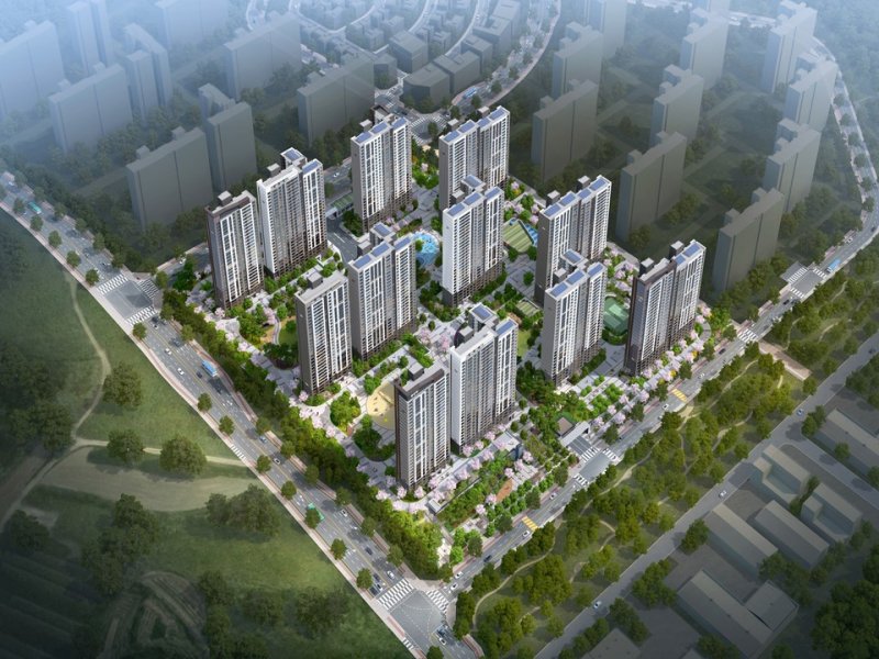 [평택=뉴시스] 지제역 반도체밸리 제일풍경채2BL 조감도 (사진 = 제일건설㈜ 제공)