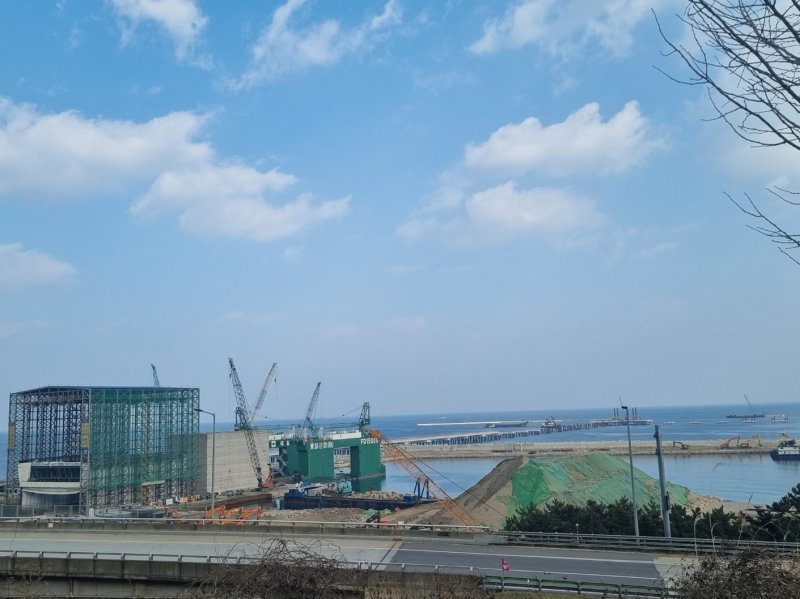 삼척블루파워 석탄하역부두 공사현장 자료사진.(뉴스1 DB)