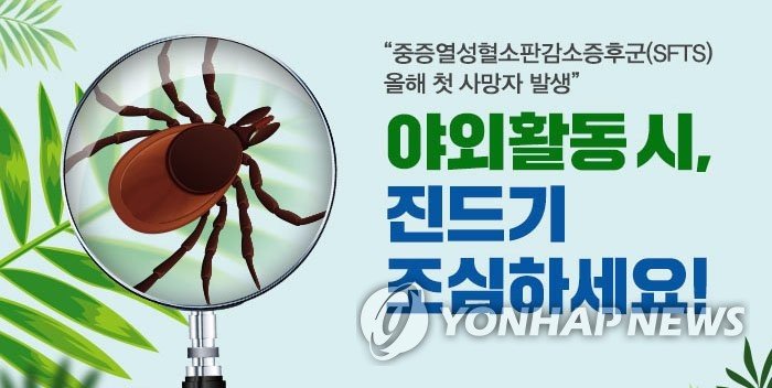 중증열성혈소판감소증후군 주의 홍보 포스터. 연합뉴스