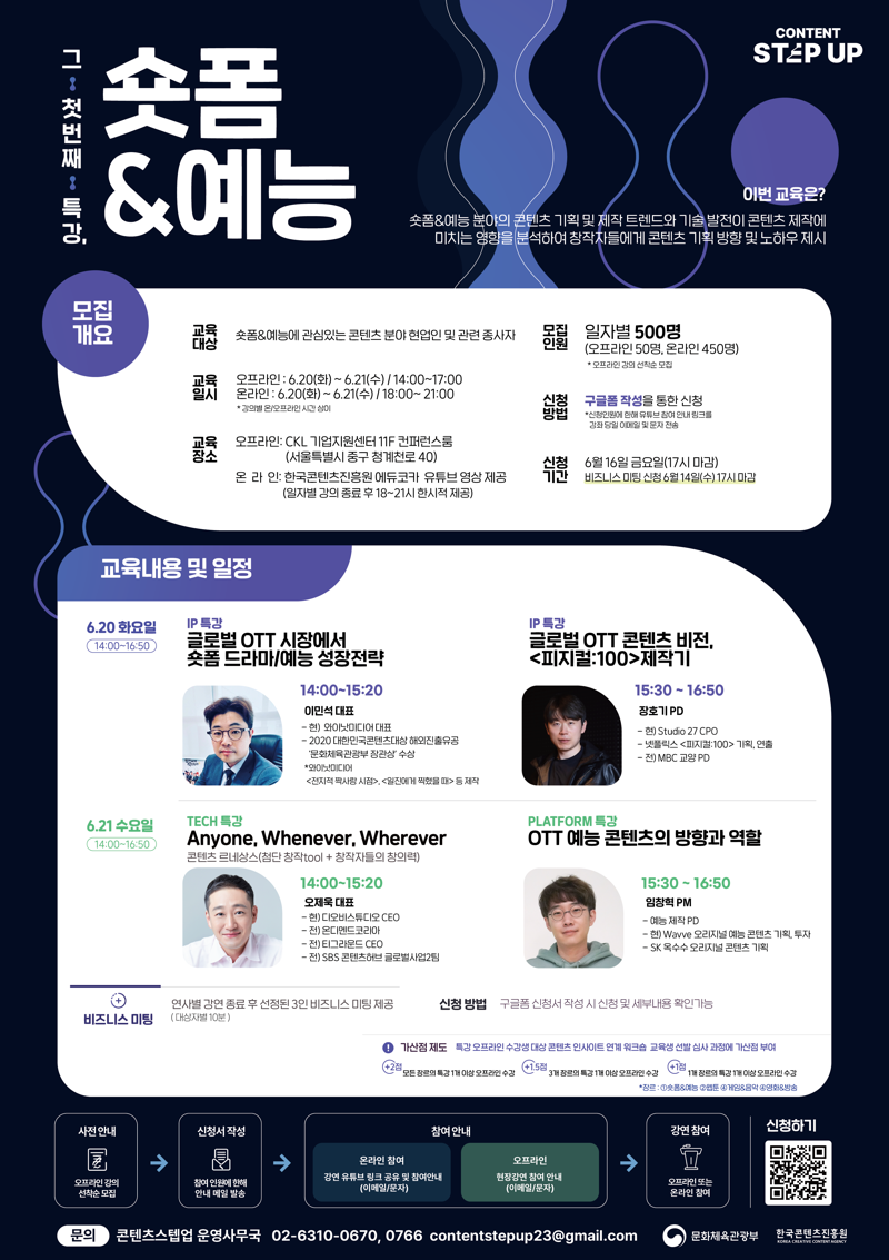 K콘텐츠 전문가 22인에게 듣는다...'2023 콘텐츠 스텝업’