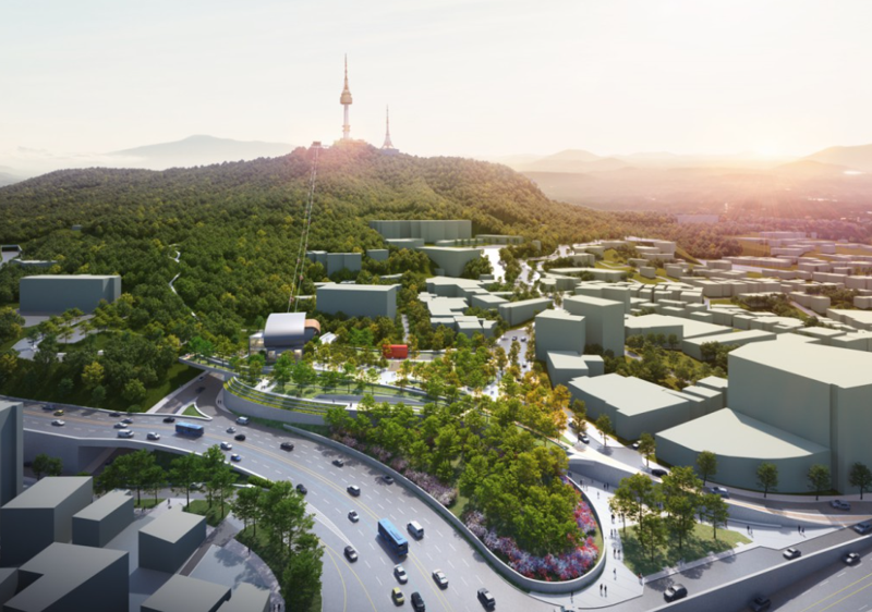 서울시가 2025년 말 완공을 목표로 추진하는 남산 친환경 곤돌라 조감도. 서울시 제공