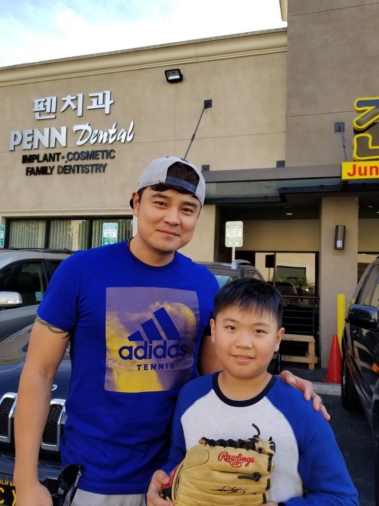 2017년 미국에서 만나 추신수와 일라이자 권 [SSG 랜더스 제공. 재판매 및 DB금지]
