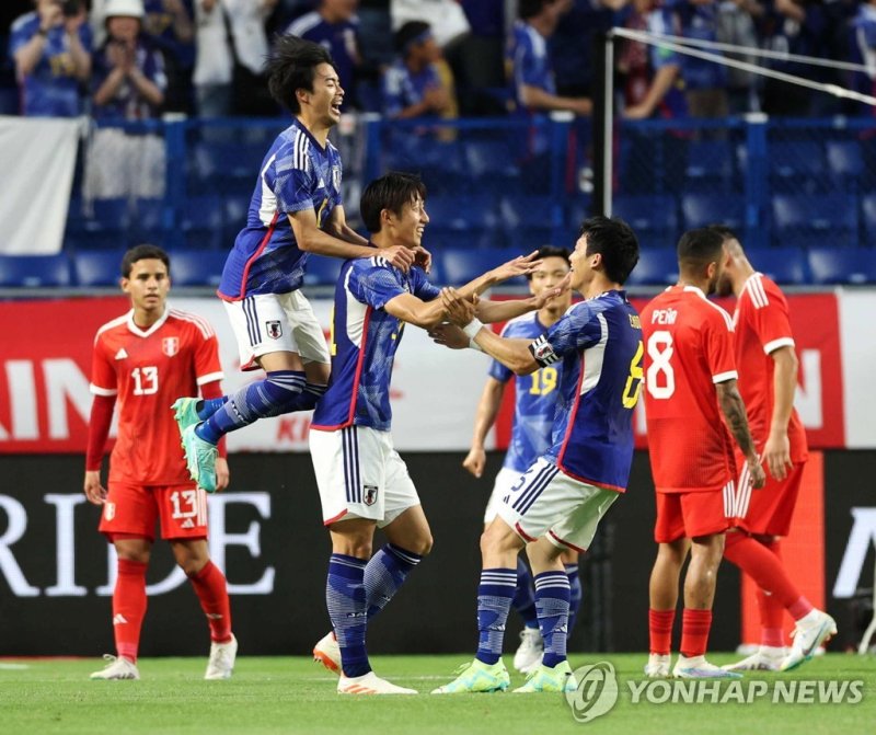 일본, 페루 상대로 4골 폭발... 한국은 페루에 0-1 패배