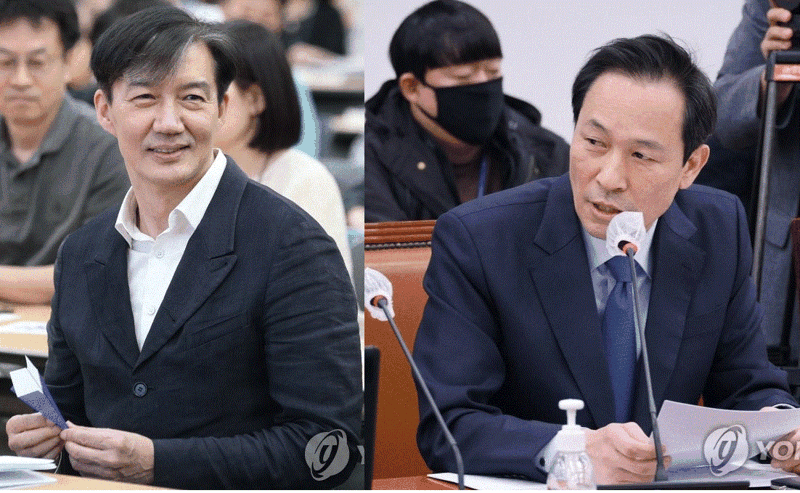 조국 전 법무부장관(왼쪽), 우상호 더불어민주당 의원(오른쪽) /사진=연합뉴스
