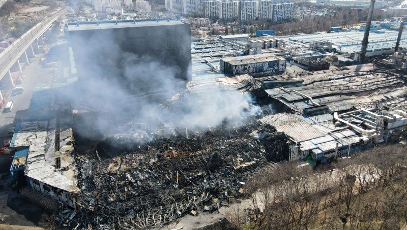 지난 3월 발생한 화재로 전소한 대전 대덕구 목상동 한국타이어 대전 2공장.