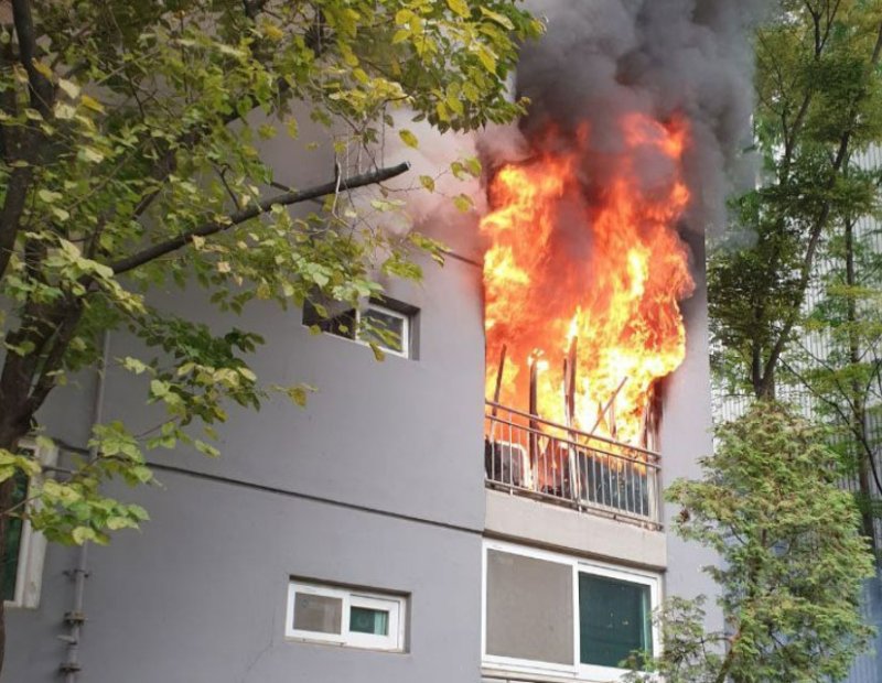 17일 경기 성남시 분당구 한 아파트에 불이 났다. (사진=경기도소방재난본부 제공) *재판매 및 DB 금지