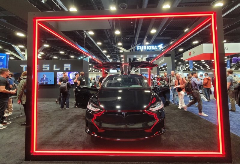 CVPR 2023 참여한 테슬라 부스 [한국과학기자협회 공동취재단]