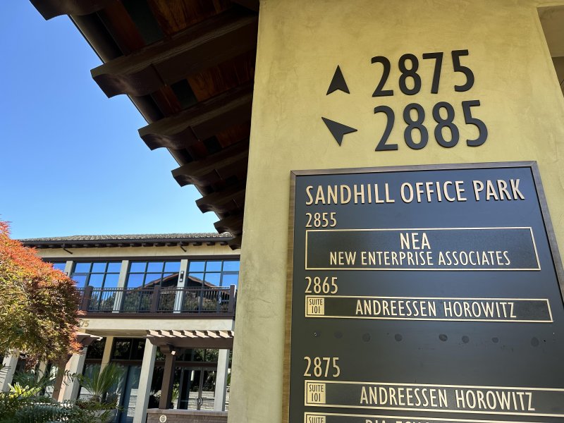 실리콘밸리의 대표적인 VC(벤처캐피털) 안데르센호로위츠의 샌드 힐 로드에 사무실. 이 사무실은 거의 사용되지 않고 상징적인 의미로만 남아있는 것으로 전해지고 있다. 사진=홍창기 특파원