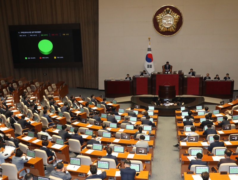 21일 서울 여의도 국회 본회의장에서 열린 제407회국회(임시회) 제6차 본회의2023.6.21/뉴스1 ⓒ News1 송원영 기자