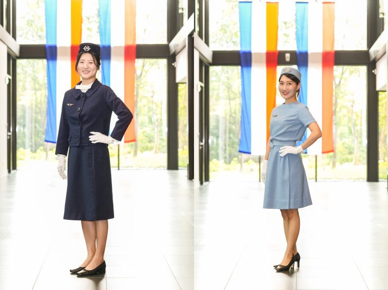 1963년 출시된 에어프랑스X크리스찬 디올 동∙하계 승무원 유니폼(에어프랑스 제공)