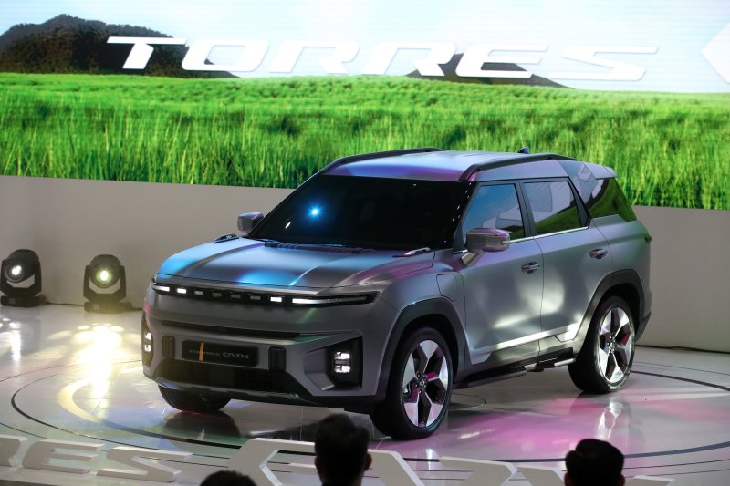 '2023 서울모빌리티쇼에서 공개된 KG 모빌리티 토레스 EVX . 2023.3.30/뉴스1 ⓒ News1 이승배 기자