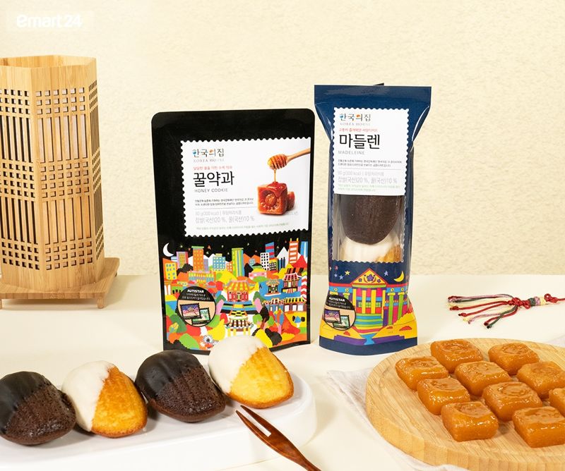 이마트24가 한국의집과 손잡고 판매하는 정통 꿀약과·마들렌. /사진=이마트24