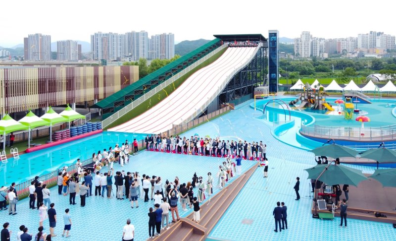 지난 9일 열린 광주시 워터파크 개관식 때 모습(광주시 제공)