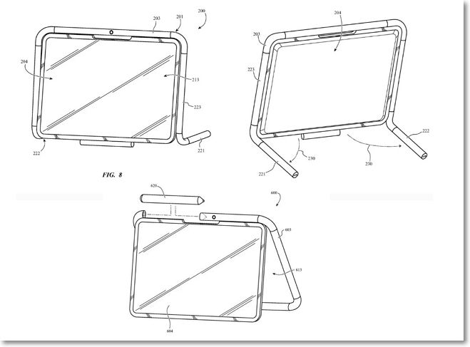최근 애플이 특허를 취득한 '아이패드 케이스' 디자인. 미국 특허청