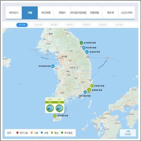 '올여름 파도 어디가 좋나' 해양조사원, 해수욕장 '서핑지수' 제공