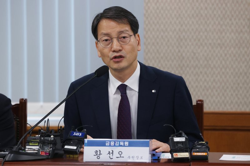 황선오 금융감독원 부원장보가지난 7월 20일 오전 서울 여의도 금융감독원에서 열린 '부동산 익스포저 리스크 관리 강화를 위한 간담회'에서 발언하고 있다. / 사진=연합뉴스