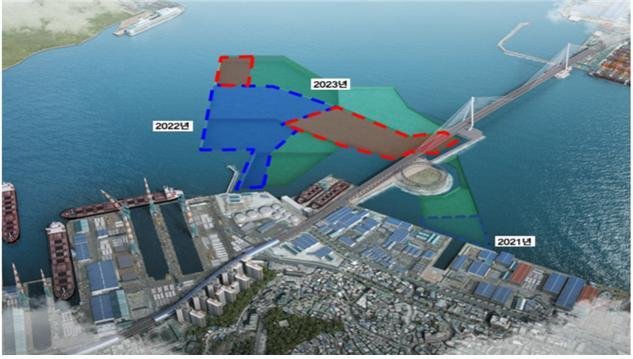 부산 북항 일대 해양오염퇴적물 정화사업 위치