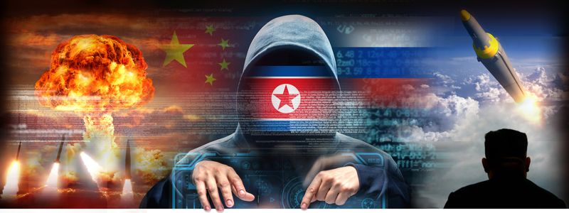 북한의 대량상살무기(WMD) 고도화와 사이버 전력의 위협이 강화되고 있다는 표현의 이미지 합성. 그래팩=이종윤 기자