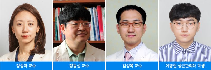 삼성서울병원 순환기내과 장성아 교수, 심장외과 정동섭 교수, 영상의학과 김성목 교수, 이영현 성균관의대 학생. 삼성서울병원 제공