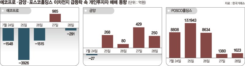 2차전지 급등락에 개미는 멀미… "투심 여전" "숨고르기 필요"