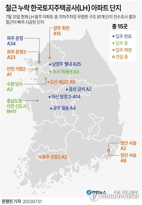 파주운정·남양주별내·수서역세권…철근누락 LH아파트 명단공개(종합)