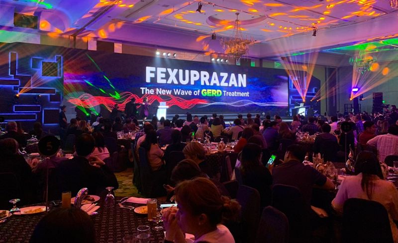 대웅제약이 지난 27일 필리핀 마닐라 샹그릴라 호텔에서 펙수클루 필리핀 론칭 행사를 진행하고 있다. 대웅제약 제공
