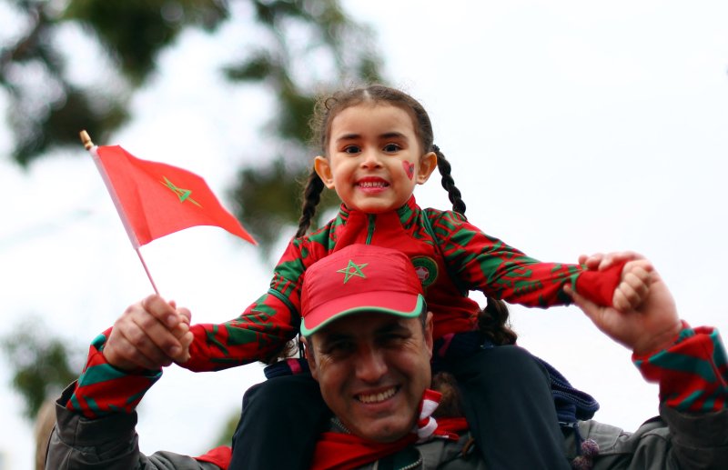 모로코를 응원하는 팬ⓒ 로이터=뉴스1 /사진=뉴스1