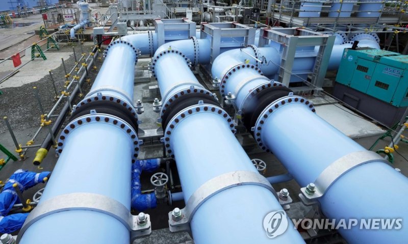 후쿠시마 제1원전의 오염수 방류를 위한 설비. 공동취재단