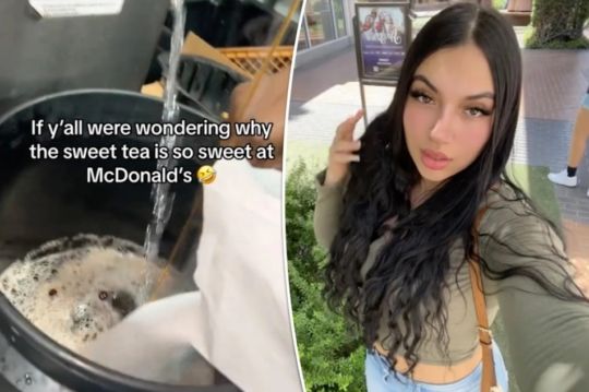미국 맥도날드에서 일하는 직원이 '맥도날드 스위트 티' 제조 과정을 자신의 틱톡에 폭로했다. 출처=Gia2bad 틱톡