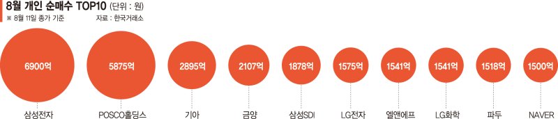 에코프로 쏠림 진정… 개미 '삼전·포스코·2차전지' 분산투자