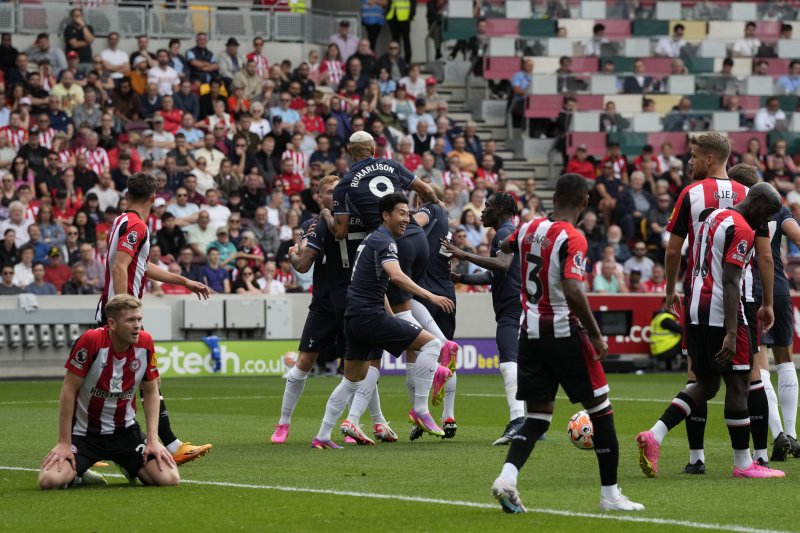 [런던=AP/뉴시스]토트넘 개막전 손흥민. 2023.08.13.