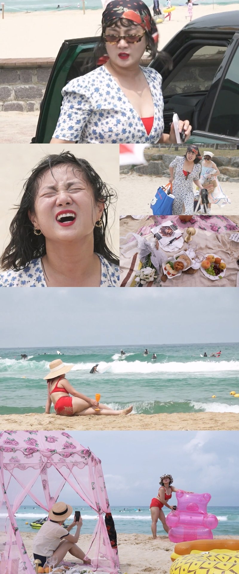 '나혼산' 박나래, 양양서 실현한 니스 해변 로망…당당한 레드 비키니 자태