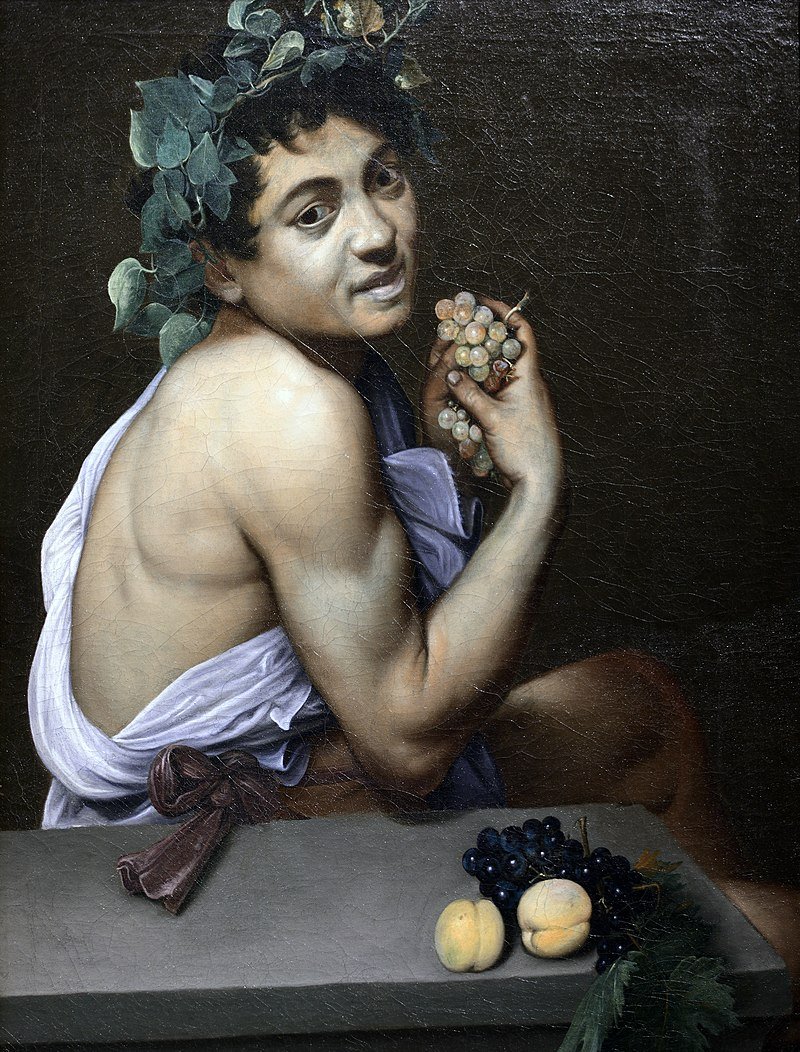 카라바조가 그린 '병든 바쿠스' (67*53, 유화, 1593, 보르게세 미술관). 사진=위키피디아